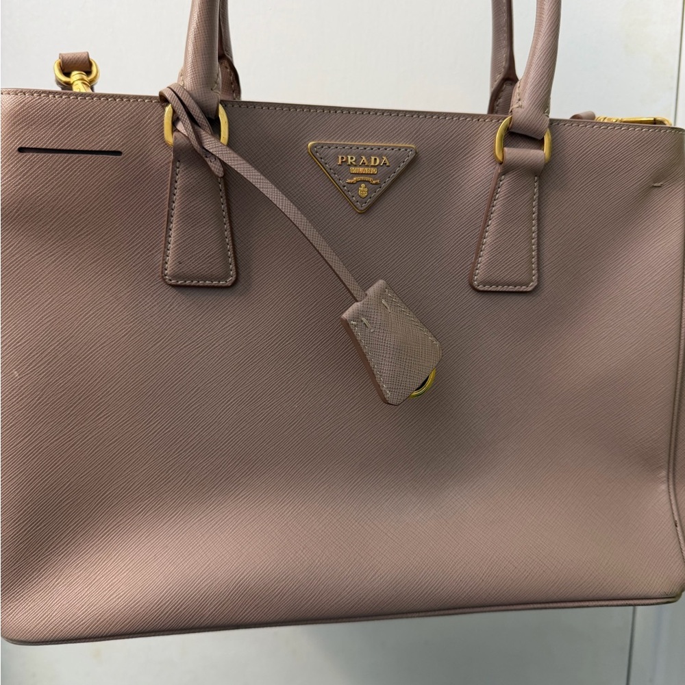 Prada Women's Taupe Leather Tote